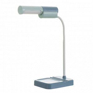Настольная лампа «Лансер» LED 3.5 Вт USB АКБ сине-лазурный 11x15x45 см RISALUX