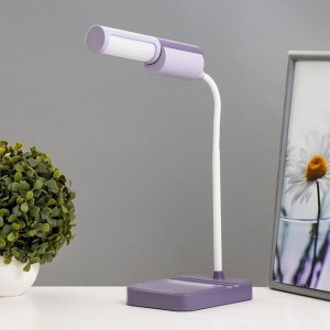 Настольная лампа «Лансер» LED 3.5 Вт USB АКБ фиолетовый 11x15x45 см RISALUX
