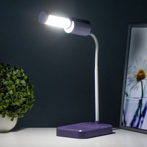 Настольная лампа "Лансер" LED 3,5Вт USB АКБ фиолетовый 11х15х45 см RISALUX