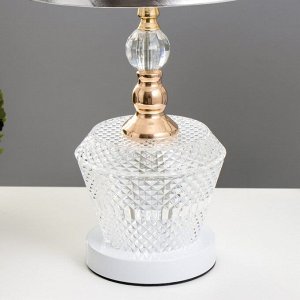 Настольная лампа с подсветкой "Ребекка" Е27 40Вт бело-золотой 25х25х45 см RISALUX