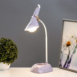 Настольная лампа "Делсер" LED 3Вт USB АКБ фиолетовый 14х13х39 см RISALUX