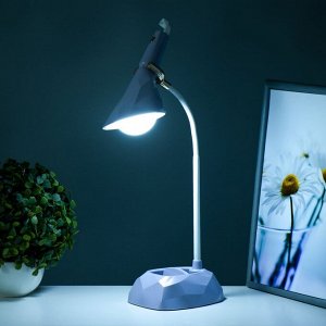 Настольная лампа "Делсер" LED 3Вт USB АКБ фиолетовый 14х13х39 см