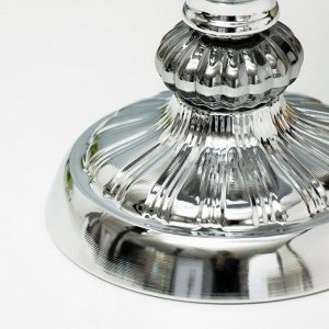 Настольная лампа "Авиталь" Е27 40Вт серебро 29,5х29,5х55 см RISALUX