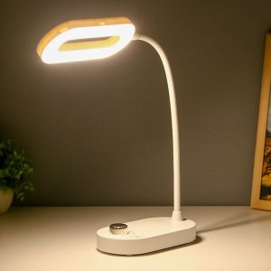Настольная лампа "Лайт" LED 5Вт USB АКБ белый 18х10х56 см