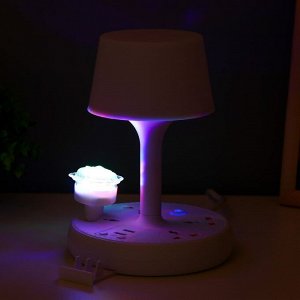 Настольная лампа «Эра» LED 5 Вт 3000К-6000К 4 розетки 2хUSB2.0 МИКС 15?15?22 см RISALUX