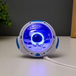 Ночник с грелкой для рук "Космонавт" LED USB бело-синий 10Х9Х5,8 см