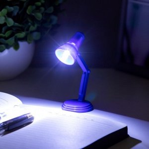 Ночник "Настольная лампа" LED 0.5Вт от батареек LR41 синий 4Х4Х11 см