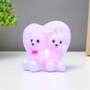 Фигурка светящаяся RISALUX «Мимиишки», LED-ночник, 1 Вт, белый, 7x6x7 см