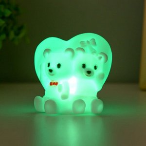 Фигурка светящаяся RISALUX «Мимиишки», LED-ночник, 1 Вт, белый, 7x6x7 см