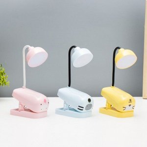 Настольная лампа на прищепке «Мультяши» LED 3 Вт USB АКБ МИКС 5.7x10.5x25 см RISALUX