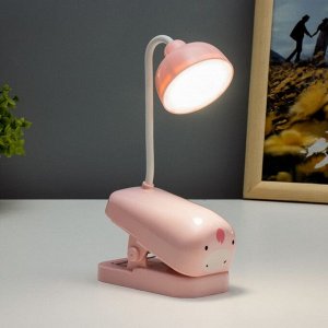 Настольная лампа на прищепке «Мультяши» LED 3 Вт USB АКБ МИКС 5.7x10.5x25 см RISALUX