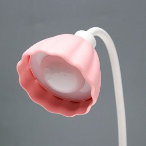 Настольная лампа «Лайни» LED 2 Вт USB АКБ розовый 10.5x10.5x37 см RISALUX