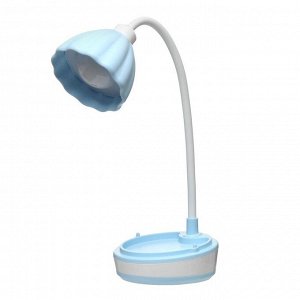 Настольная лампа «Лайни» LED 2 Вт USB АКБ синий 10.5x10.5x37 см RISALUX