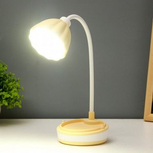 Настольная лампа «Лайни» LED 2 Вт USB АКБ жёлтый 10.5x10.5x37 см RISALUX