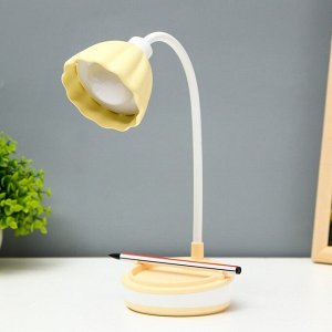 Настольная лампа «Лайни» LED 2 Вт USB АКБ жёлтый 10.5x10.5x37 см RISALUX
