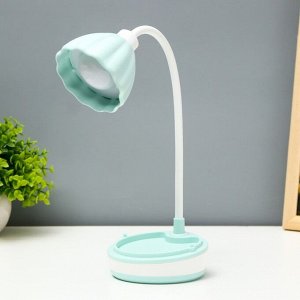 Настольная лампа «Лайни» LED 2 Вт USB АКБ зёлёный 10.5x10.5x37 см RISALUX