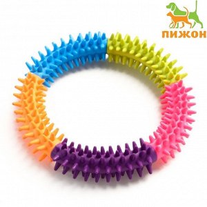 Игрушка жевательная для собак "Кусочек счастья", 15 см, разноцветная   7883209