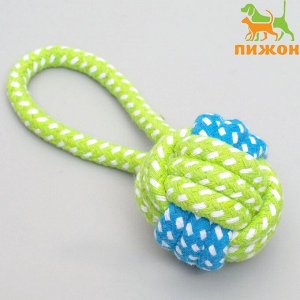 Пижон Мячик из каната с ручкой, шарик 5 см, до 30 г, микс цветов 2500182
