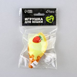 Игрушка для кошек с мятой «Мороженое» из текстиля, 9х5,1 см.