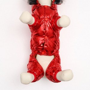 Комбинезон "Девочка" с утяжкой, размер 14 (ДС 32 см, ОГ 42 см, ОШ 31 см), красный