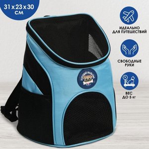 Рюкзак для переноски животных «Хороший мальчик» 31х23х30 см