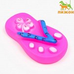 Игрушка пищащая &quot;Босоножка&quot; для собак, 13,5 см, розовая