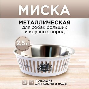 Миска металлическая World winner, 2.5 л, 25х8 см