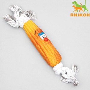 Игрушка на канате "Кукуруза" для собак, 30 см (кукуруза 14 см)   3122054