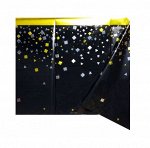 Скатерть фольга Конфетти Party 130 х 180 см цвет черный