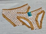 Трусы женские с кружевом 3095 горчица