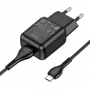 Зарядное устройство + кабель MicroUSB Hoco USB Travel Charger Set 2.1A