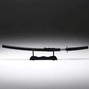 Сувенирное оружие «Катана на подставке», чёрные ножны, глянец 78 см,