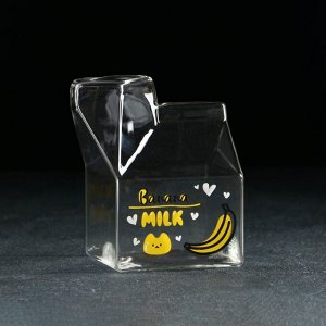 Молочник стеклянный «Пакет», 400 мл, 7?9?9,5 см