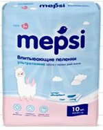 Пеленки детские впитывающие Mepsi 60х90 №10 шт/уп.с АБСОРБЕНТОМ_ НОВИНКА