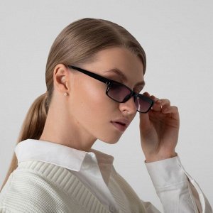 СИМА-ЛЕНД Готовые очки Восток 6617 тонированные, цвет чёрный, отгиб. дужк., +1