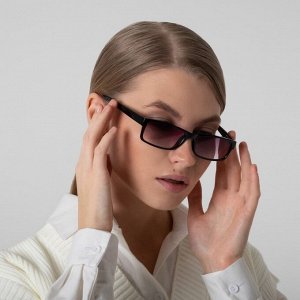 СИМА-ЛЕНД Готовые очки Восток 6617 тонированные, цвет чёрный, отгибающаяся дужка, +2