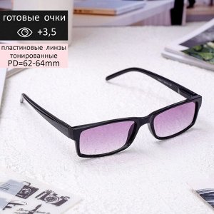 СИМА-ЛЕНД Готовые очки Восток 6617 тонированные, цвет чёрный, отгибающаяся дужка, +3,5