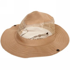 Шляпа мужская с клепками и сеткой "Cowboy", 58р, ширина полей 7,5см