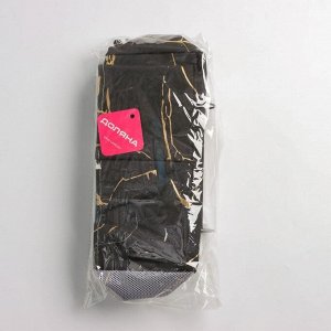 Органайзер подвесной с карманами Доляна «Мрамор», 3 отделения, 31x11x27 см, цвет чёрный