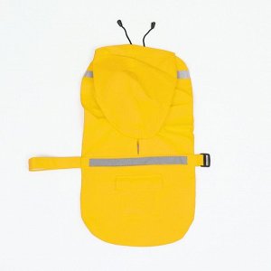 Дождевик для собак, размер М (ДС 25-30, ОГ 33-35, ОШ 21-25 см), жёлтый