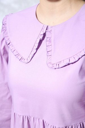 Платье Цвет: фиолетовый
Сезон: Демисезон
Коллекция: Весна
Стиль: Нарядный
Материал: текстиль, хлопок
Комплектация: Платье
Состав: 76% хлопок 22% полиэстер 2%эластан

Длинное платье с воротником. Дли