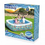 Bestway 54120 BW Детский надувной бассейн 229х152х56см &quot;Счастливая Флора&quot; 702л, от 6 лет