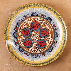 Ляган узбекский Риштанская Керамика, d=36.5 см, бежевый МИКС