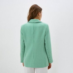 Пиджак женский двубортный MIST, зелёный/белый