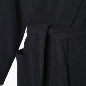 Халат махровый Экономь и Я женский, р, цвет черный, 100% хл с AIRO, 320 г/м2