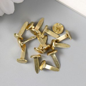 Брадсы для творчества металл "Золотые" набор 15 шт 1,5 см 15,5х8,8х2 см
