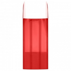 Лоток для бумаг вертикальный СТАММ "Фаворит", тонированный красный, ширина 90мм