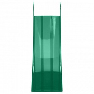 Лоток для бумаг вертикальный СТАММ "Фаворит", тонированный зеленый, ширина 90мм