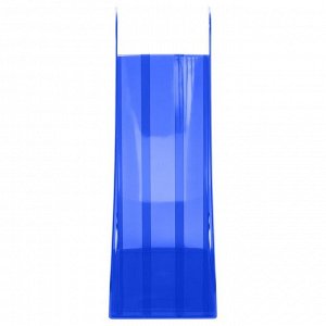 Лоток для бумаг вертикальный СТАММ "Фаворит", тонированный синий, ширина 90мм