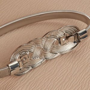 Подхват для штор «Плетение», 2x33 см, цвет серебряный